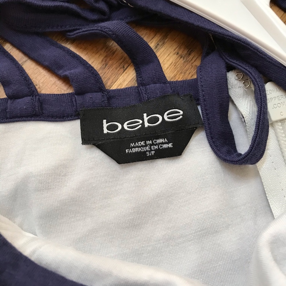 Bebe summer blue and white dress size small - Picture 10 of 11